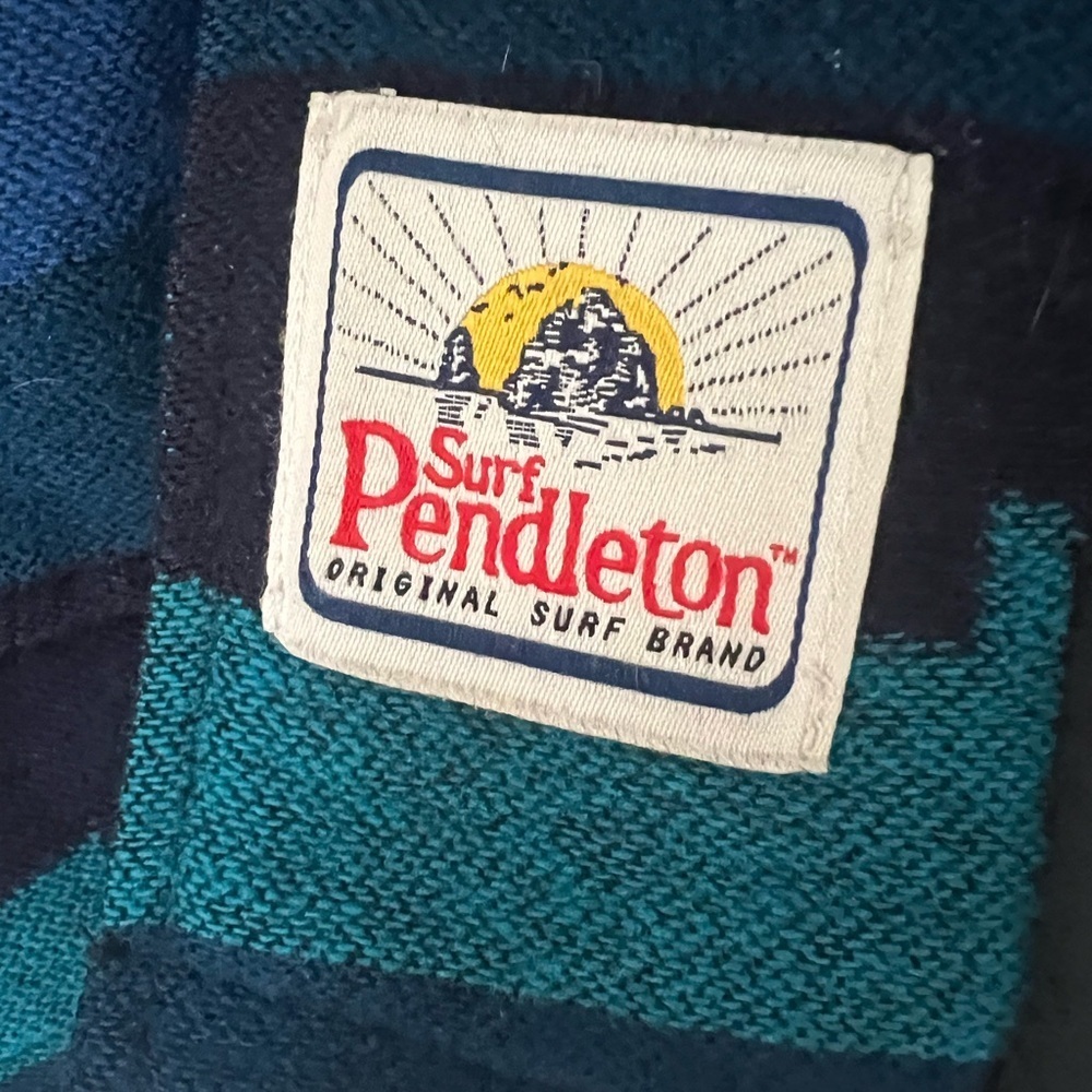 Vintage very rare Surf Pendleton “Lahaina Wave” wool jacket. SZ LARGE - Picture 4 of 10